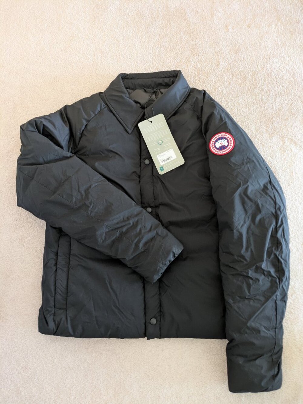 Canada Goose Packable Lodge Coach Jacket in Black, L